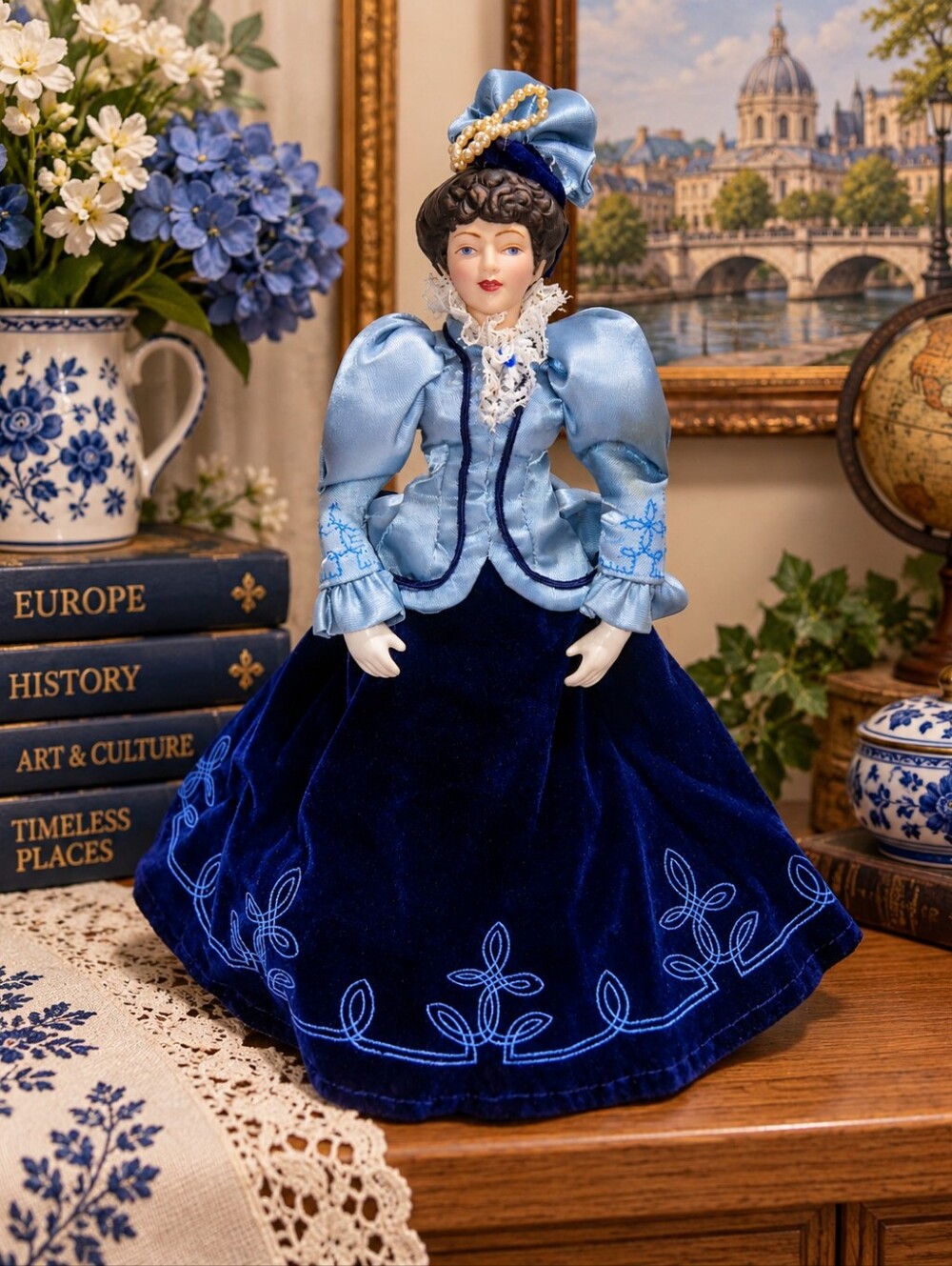 Vintage 1987 Avon Victorian Porcelain Doll Fashion American Times